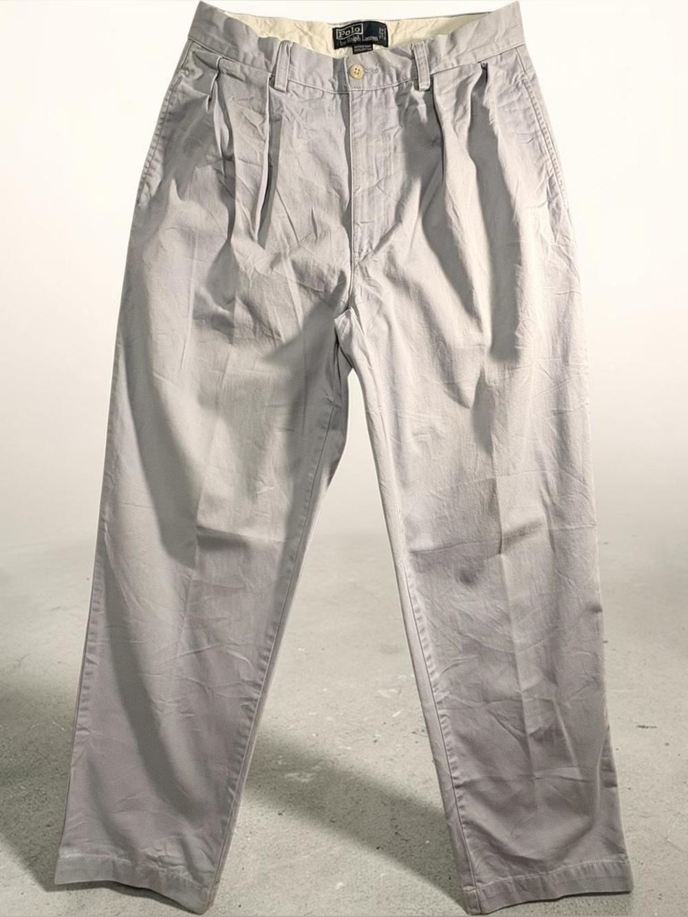 Vintage Polo by Ralph Lauren Andrew Pant Light Blue Pleated Men’s Chinos